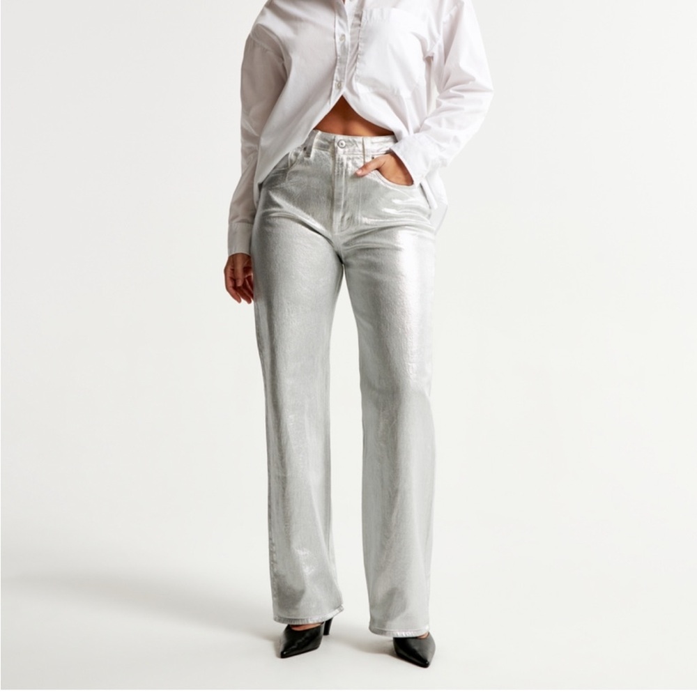 Abercrombie & Fitch Silver Flare Jeans